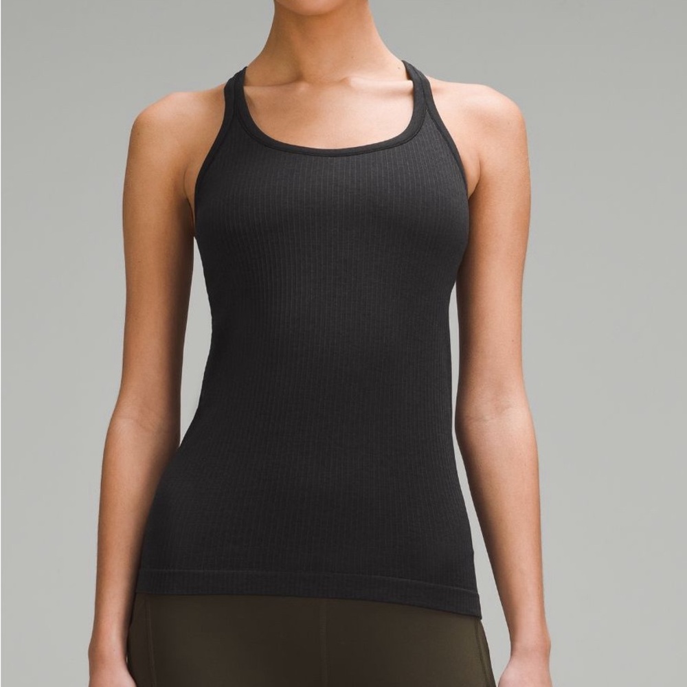 LULULEMON EBB TO STREET TANK TOP size: 2 color: black